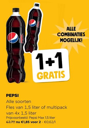 Promotions Pepsi max - Pepsi - Valide de 22/06/2022 à 12/07/2022 chez Jumbo
