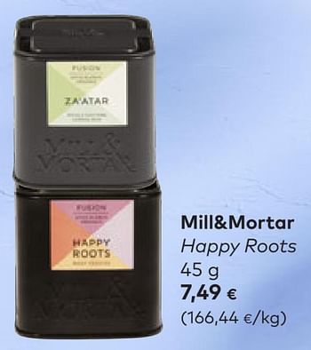 Promotions Mill+mortar happy roots - Mill & Mortar - Valide de 22/06/2022 à 16/08/2022 chez Bioplanet
