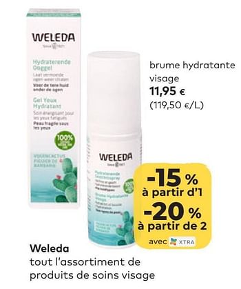 Promoties Weleda brume hydratante visage - Weleda - Geldig van 22/06/2022 tot 16/08/2022 bij Bioplanet