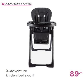 Promoties X-adventure kinderstoel zwart - Xadventure - Geldig van 26/06/2022 tot 02/07/2022 bij Baby & Tiener Megastore