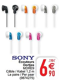 Écouteurs oortjes mdre9-Sony