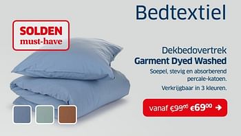 Promotions Dekbedovertrek garment dyed washed - Produit Maison - Sleeplife - Valide de 01/07/2022 à 31/07/2022 chez Sleeplife