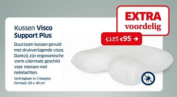 Promotions Kussen visco support plus - Produit Maison - Sleeplife - Valide de 01/07/2022 à 31/07/2022 chez Sleeplife