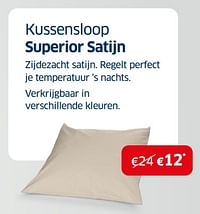 Kussensloop superior satijn-Huismerk - Sleeplife