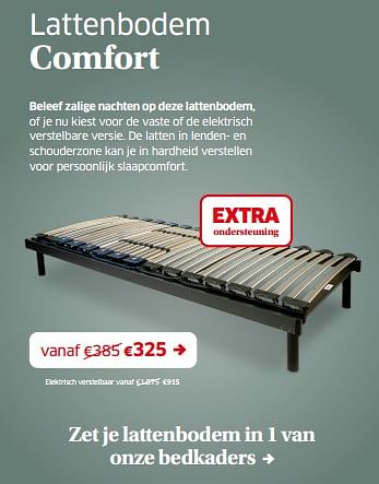 Promotions Lattenbodem comfort - Produit Maison - Sleeplife - Valide de 01/07/2022 à 31/07/2022 chez Sleeplife