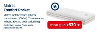 Promoties Matras comfort pocket - Huismerk - Sleeplife - Geldig van 01/07/2022 tot 31/07/2022 bij Sleeplife