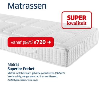 Promoties Matras superior pocket - Huismerk - Sleeplife - Geldig van 01/07/2022 tot 31/07/2022 bij Sleeplife