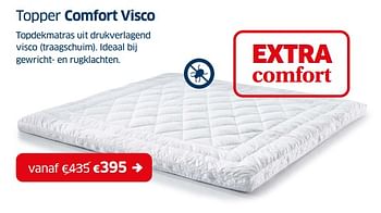 Promoties Topper comfort visco - Huismerk - Sleeplife - Geldig van 01/07/2022 tot 31/07/2022 bij Sleeplife