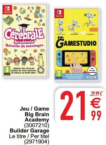 Promoties Jeu - game big brain academy - Nintendo - Geldig van 26/06/2022 tot 11/07/2022 bij Cora