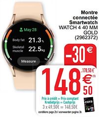 Samsung montre connectée smartwatch watch 4 40 mm gold-Samsung