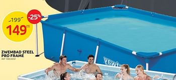 Promoties Zwembad steel pro frame - BestWay - Geldig van 29/06/2022 tot 11/07/2022 bij Brico