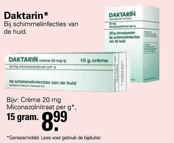 Promoties Crème - Daktarin - Geldig van 22/06/2022 tot 09/07/2022 bij De Online Drogist