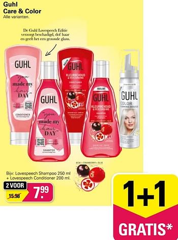 Promoties Lovespeech shampoo + lovespeech conditioner - Guhl - Geldig van 22/06/2022 tot 09/07/2022 bij De Online Drogist