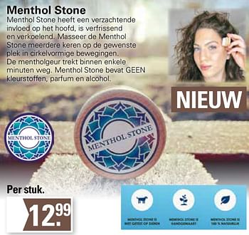 Promoties Menthol stone - Geldig van 22/06/2022 tot 09/07/2022 bij De Online Drogist