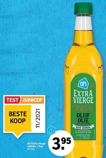 Promoties Ah extra vierge olijfolie - Huismerk - Albert Heijn - Geldig van 27/06/2022 tot 03/07/2022 bij Albert Heijn