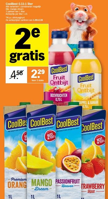 Promotions Coolbest mango dream - Coolbest - Valide de 27/06/2022 à 03/07/2022 chez Albert Heijn