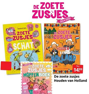 Promotions De zoete zusjes houden van holland - Produit Maison - Boekenvoordeel - Valide de 24/06/2022 à 04/09/2022 chez BoekenVoordeel