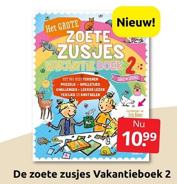 Promoties De zoete zusjes vakantieboek 2 - Huismerk - Boekenvoordeel - Geldig van 24/06/2022 tot 04/09/2022 bij BoekenVoordeel