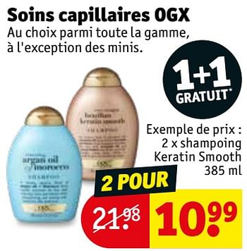 Promotions Shampoing keratin smooth - OGX - Valide de 28/06/2022 à 10/07/2022 chez Kruidvat