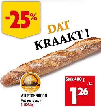 Promoties Wit stokbrood - Huismerk - Smatch - Geldig van 29/06/2022 tot 05/07/2022 bij Smatch