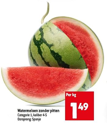 Promoties Watermeloen zonder pitten - Huismerk - Match - Geldig van 29/06/2022 tot 05/07/2022 bij Match