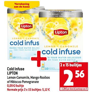 Promoties Cold infuse lipton - Lipton - Geldig van 29/06/2022 tot 05/07/2022 bij Match