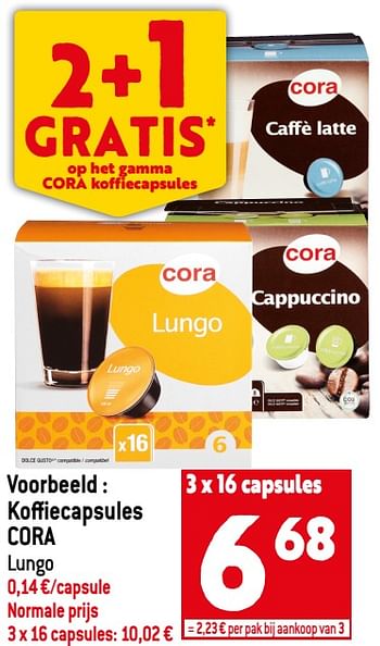 Promoties Koffiecapsules cora - Huismerk - Match - Geldig van 29/06/2022 tot 05/07/2022 bij Match