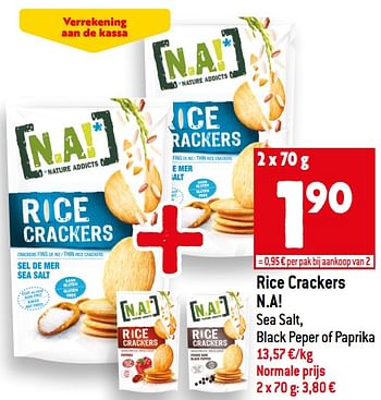 Promoties Rice crackers n.a! - N.A! - Geldig van 29/06/2022 tot 05/07/2022 bij Match