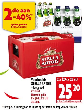 Promoties Stella artois - Stella Artois - Geldig van 29/06/2022 tot 05/07/2022 bij Match