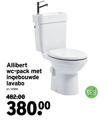 Promoties Allibert wc-pack met ingebouwde lavabo - Allibert - Geldig van 22/06/2022 tot 19/07/2022 bij Gamma