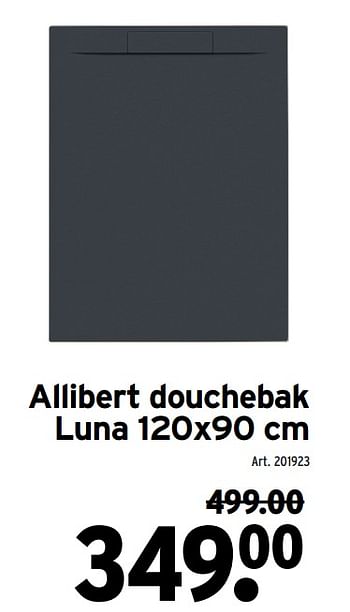 Promoties Allibert douchebak luna - Allibert - Geldig van 22/06/2022 tot 19/07/2022 bij Gamma