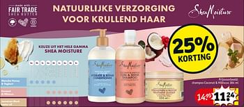 Promoties Shampoo coconut + hibiscus - Shea Moisture - Geldig van 28/06/2022 tot 10/07/2022 bij Kruidvat
