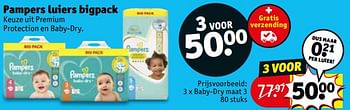 Promoties Baby-dry maat 3 - Pampers - Geldig van 28/06/2022 tot 10/07/2022 bij Kruidvat