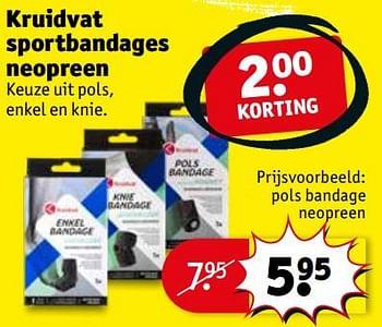Promoties Pols bandage neopreen - Huismerk - Kruidvat - Geldig van 28/06/2022 tot 10/07/2022 bij Kruidvat
