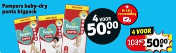Promoties Pampers baby-dry pants bigpack - Pampers - Geldig van 28/06/2022 tot 10/07/2022 bij Kruidvat