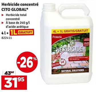 Promotions Herbicide concentré cito global - Protecta - Valide de 28/06/2022 à 10/07/2022 chez Mr. Bricolage