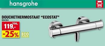 Promoties Douchethermostaat ecostat - Hansgrohe - Geldig van 29/06/2022 tot 10/07/2022 bij Hubo