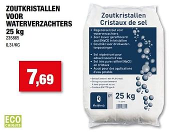 Promoties Zoutkristallen voor waterverzachters - Van Marcke - Geldig van 29/06/2022 tot 10/07/2022 bij Hubo