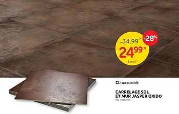 Promotions Carrelage sol et mur jasper oxido - Produit maison - Brico - Valide de 29/06/2022 à 11/07/2022 chez Brico