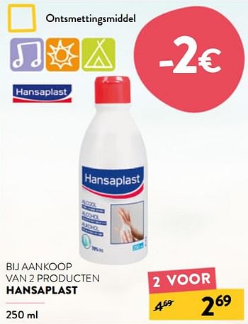 Promoties Ontsmettingsmiddel - Hansaplast - Geldig van 29/06/2022 tot 12/07/2022 bij DI