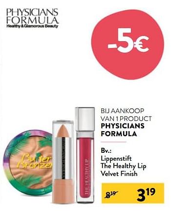 Promoties Lippenstift the healthy lip velvet finish - Physicians Formula - Geldig van 29/06/2022 tot 12/07/2022 bij DI