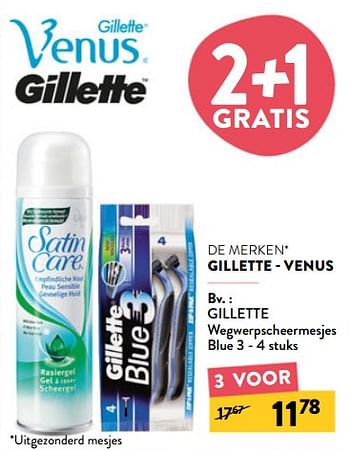 Promotions Gillette wegwerpscheermesjes blue - Gillette - Valide de 29/06/2022 à 12/07/2022 chez DI
