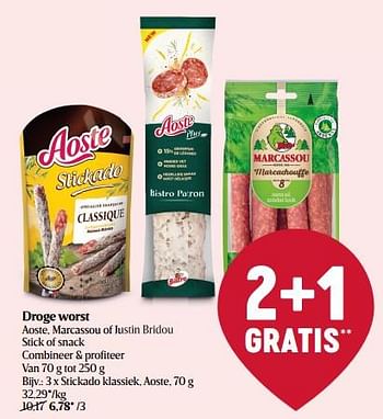 Promoties Stickado klassiek, aoste - Aoste - Geldig van 30/06/2022 tot 06/07/2022 bij Delhaize