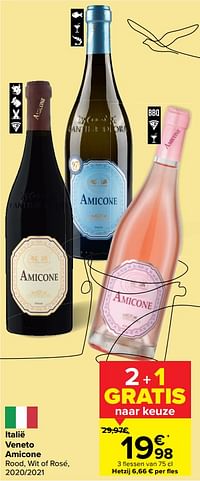 Italië veneto amicone rood, wit of rosé, 2020-2021-Rode wijnen