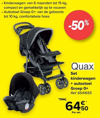Promoties Set kinderwagen + autostoel - Quax - Geldig van 01/07/2022 tot 31/07/2022 bij Carrefour