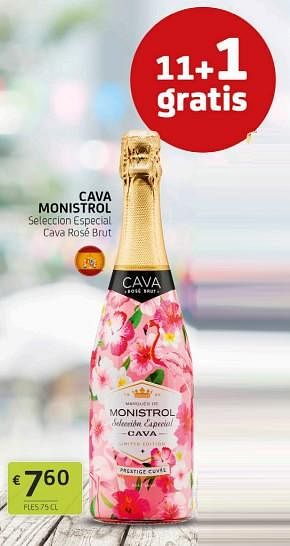 Promotions Cava monistrol seleccion especiat cava rosé brut - Mousseux - Valide de 01/07/2022 à 14/07/2022 chez BelBev