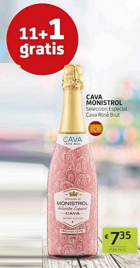 Promoties Cava monistrol seleccion especiat cava rosé brut - Schuimwijnen - Geldig van 01/07/2022 tot 14/07/2022 bij BelBev