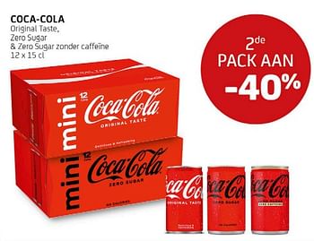 Promoties Coca-cola 2de pack aan -40% - Coca Cola - Geldig van 01/07/2022 tot 14/07/2022 bij BelBev