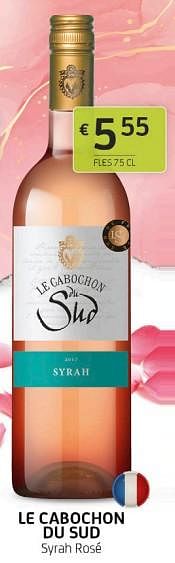 Promoties Le cabochon du sud syrah rosé - Rosé wijnen - Geldig van 01/07/2022 tot 14/07/2022 bij BelBev