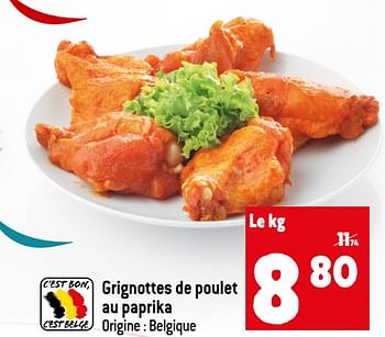 Promotions Grignottes de poulet au paprika - Produit maison - Match - Valide de 29/06/2022 à 05/07/2022 chez Match